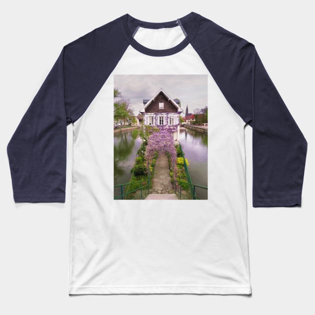 wisteria Baseball T-Shirt by psychoshadow